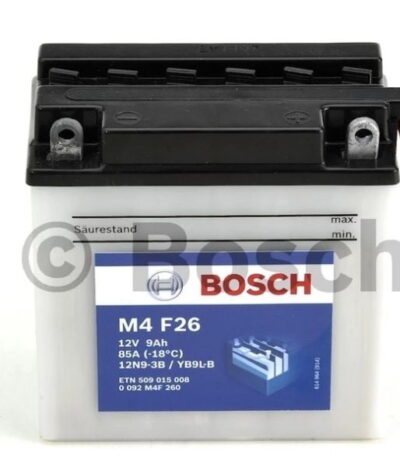 AKÜ: Bosch M4F26 12V 9Ah 12N9-3B YB9L-B Motosiklet Aküsü