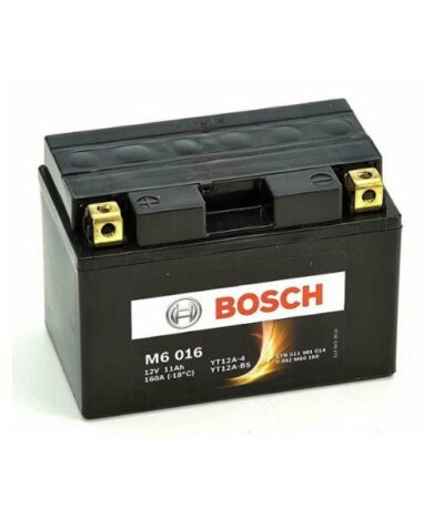 AKÜ: Bosch M6016 12V 11Ah AGM YT12A-BS Motosiklet Aküsü